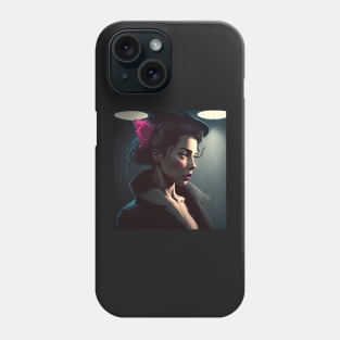 Woman In 1960s Color Film Noir Phone Case