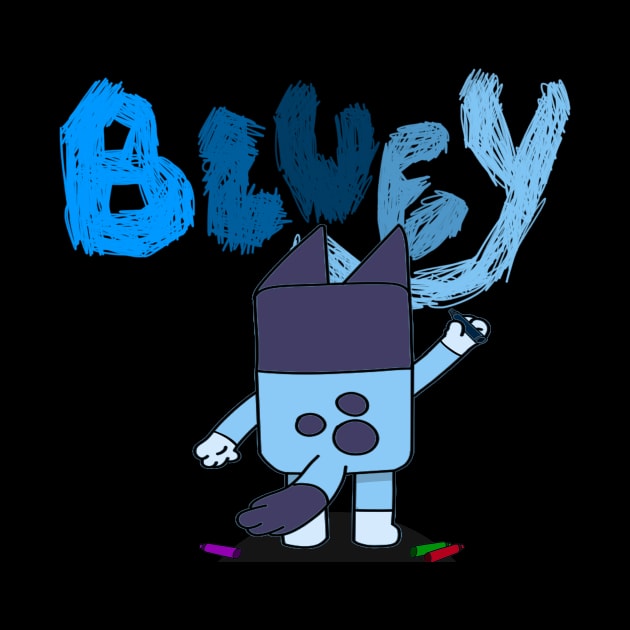 Bluey is drawing by KadyBeam