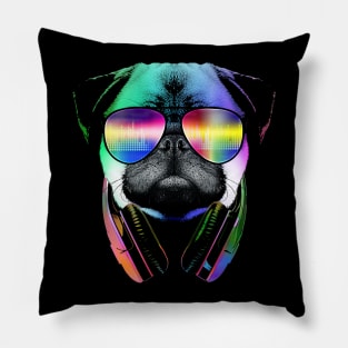 Music Lover Pug Pillow