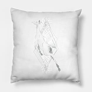 Deer Abstract Sketch Composition Pillow