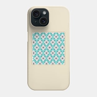 Pretty blue and black minimalist pattern Phone Case