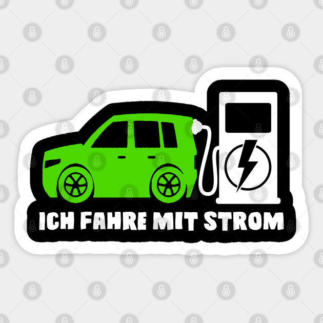 Electric Car E-car Driver - Electric - Sticker