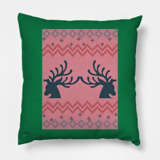 Pink Ugly Christmas Sweater Pillow