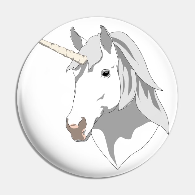 Unicorn Head Pin by Sticker Steve