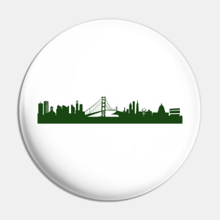 SAN FRANCISCO skyline in forest green Pin