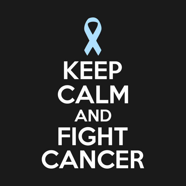 Keep Calm and Fight Cancer - Light Blue Ribbon by jpmariano