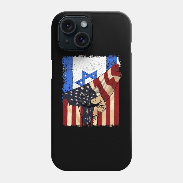 American Israeli Flag Supporters I stand with Israel Phone Case by RetroPrideArts