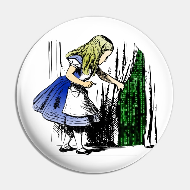 Alice In The Matrix Pin by walltowall