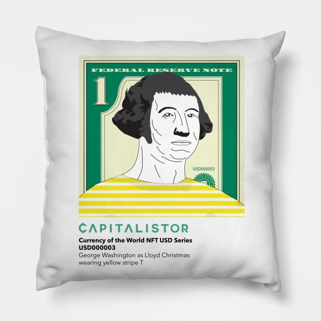 USD000003 - George Washington as Lloyd Christmas Pillow by Capitalistor