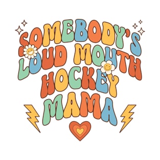 Retro Hockey Mama Mothers Day T-Shirt