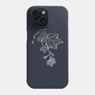 Red-flowering Currant line art Phone Case
