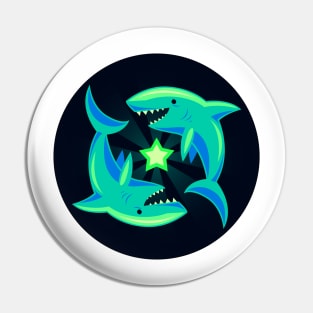 Starry Sharks Pin