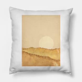 Abstract warm sunset, desertscape Pillow