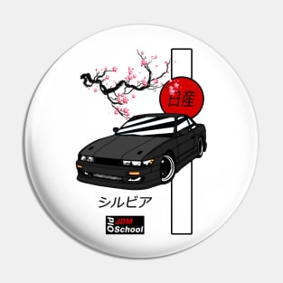 JDM Silvia S13 Black Red Sun Edition Pin