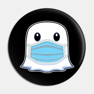 Ghost Halloween with Mask Pin