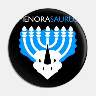 Menorasaurus Funny Hanukkah Joke Pin