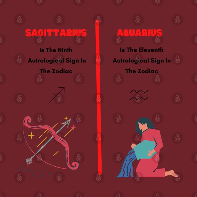 Zodiac Sagittarius & aquaris by Ledos