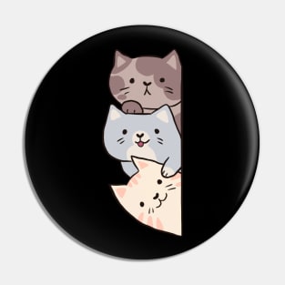 Cute three cats stack Pin