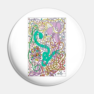 Mr Squiggly Flowers For Mom Pin