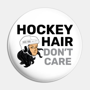 Hockey Hair Don't Care Black Hair Pin