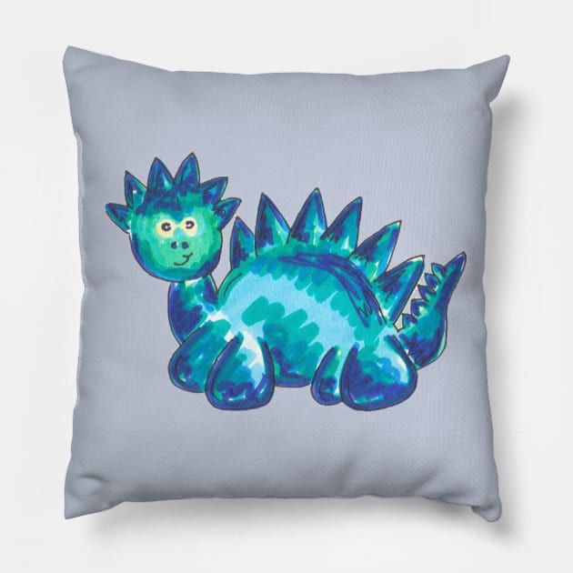 Dino Pillow by littlebigbit