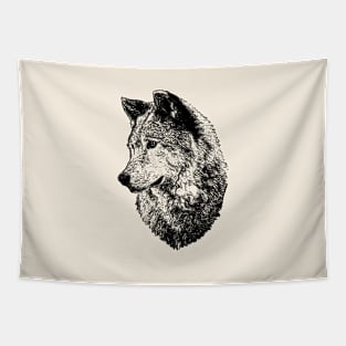 Wolf portrait Tapestry