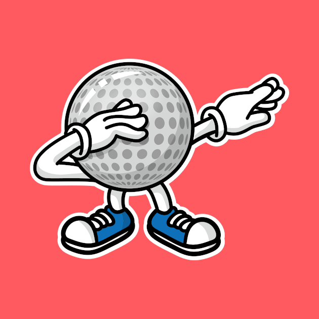 Dab dabbing dabbin' golf / golf ball golfer by LaundryFactory