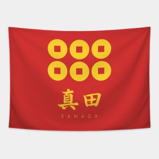 Sanada Clan kamon with text Tapestry