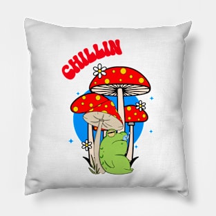 Chilling Funny Frog Pillow