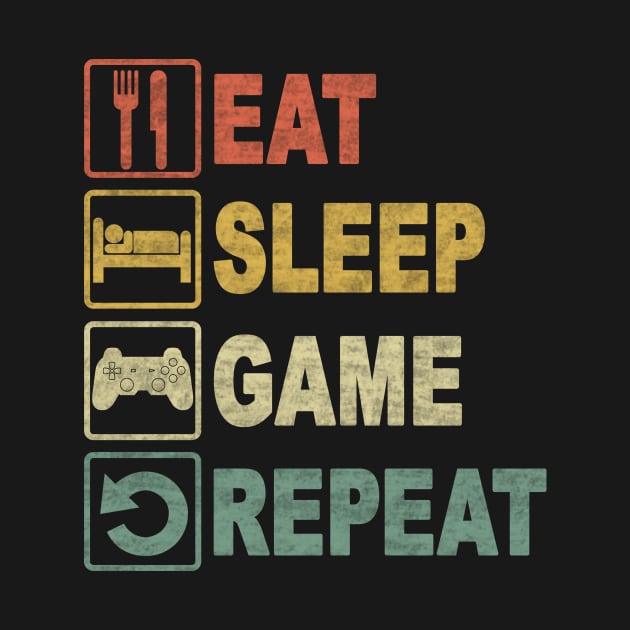 EAT SLEEP GAME REPEAT by SilverTee