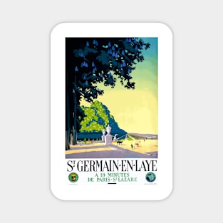 St. Germain en Laye, France - Vintage Travel Poster Design Magnet
