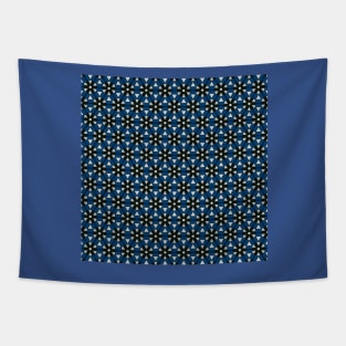 white and blue triangle pattern (triangle pattern art, triangle pattern drawing and triangle pattern design) Tapestry