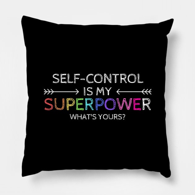 Superpower Cute Funny Fun Happy Hero Spiritual Motivational Inspirational Spirituality Positive Gift Pillow by EpsilonEridani