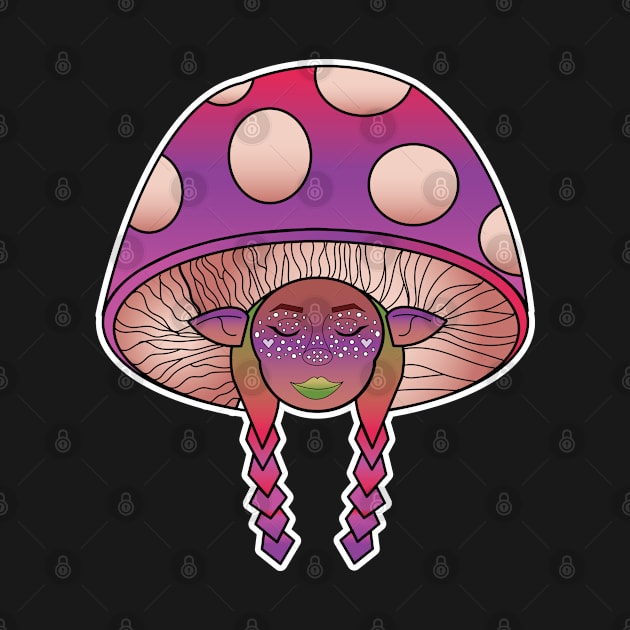 Mushroom Girl by tesiamarieart