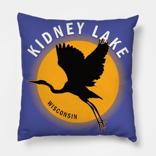 Kidney Lake in Wisconsin Heron Sunrise Pillow