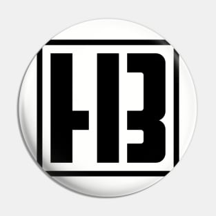 Haunted Birthday Minimalist Logo (black) Pin