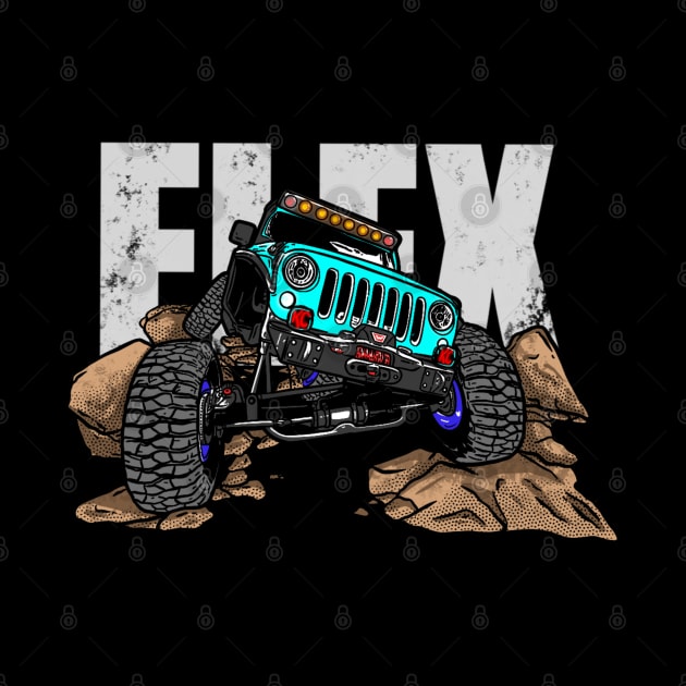 Jeep Flex Ocean Blue by 4x4 Sketch