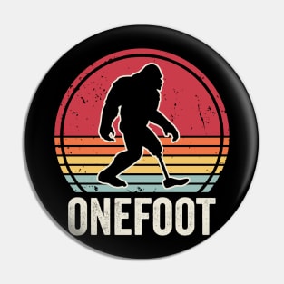 Funny Amputee Humor Onefoot Bigfoot Pin