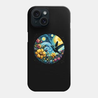 starry night hummingbird Phone Case