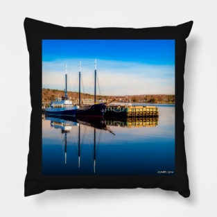 Boats at Bedford Waterfront Pillow