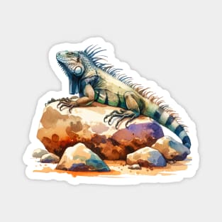 Watercolor Iguana Magnet