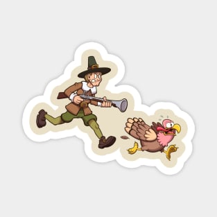 Pilgrim Hunting Turkey Magnet