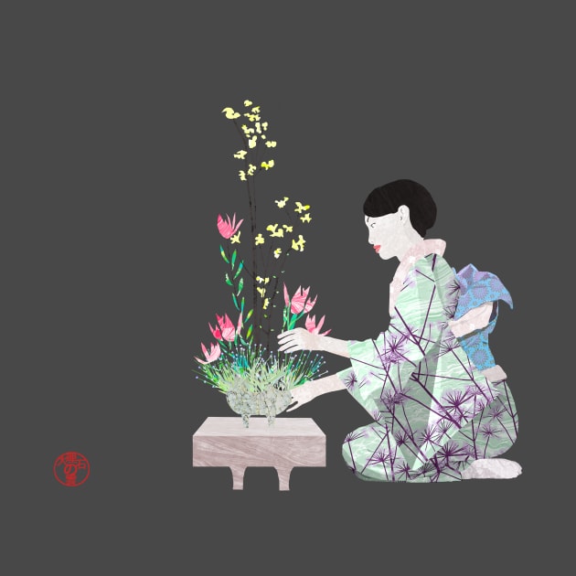 Ikebana the Japanese art of Ma by MarbleCloud