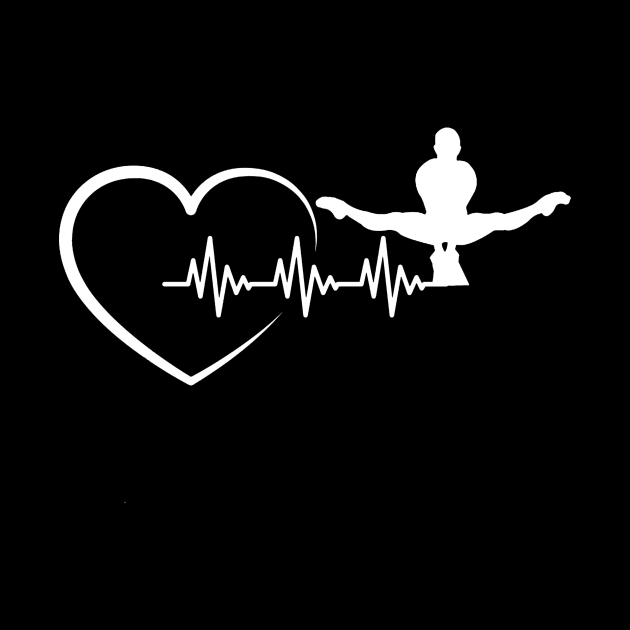 Your Gymnastics Heartbeats line Sport Gift Art TShirt by gdimido