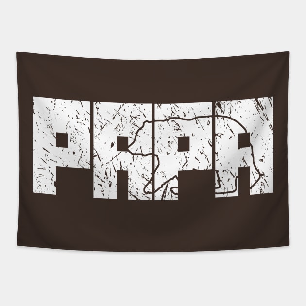 Papa Bear Vintage Graphic Design Tapestry by pa2rok