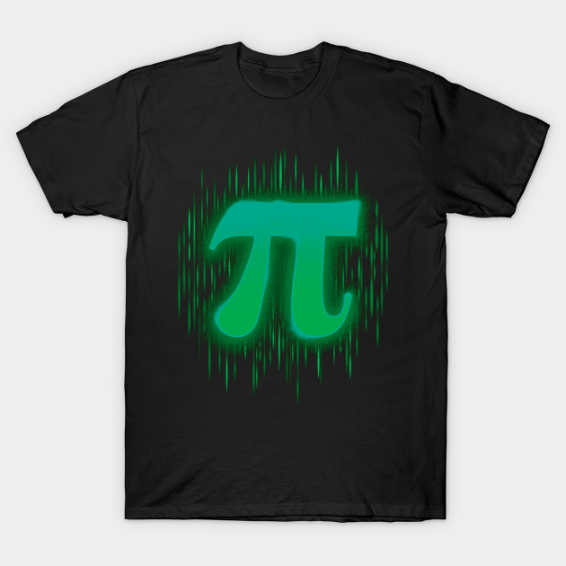 Discover Greek Pi - Bluey Green - Pi - T-Shirt