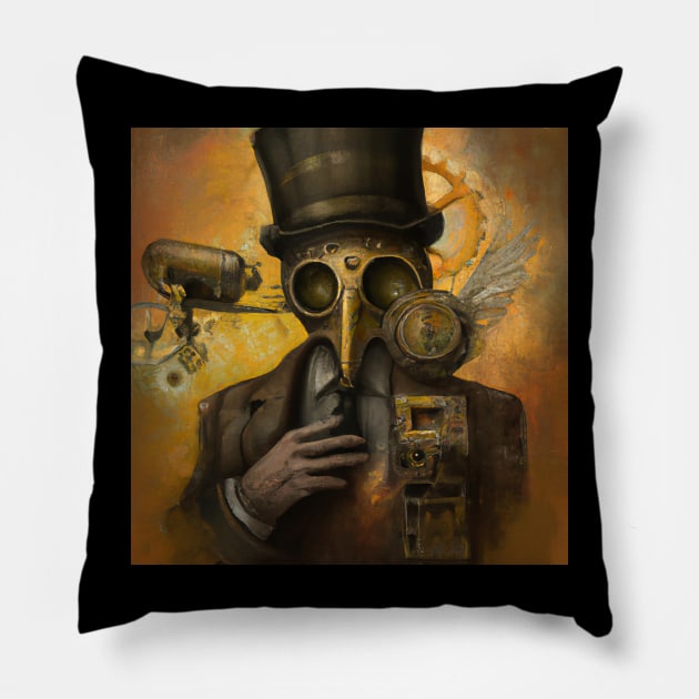 God of Steampunk #1 Pillow by Philly Tees