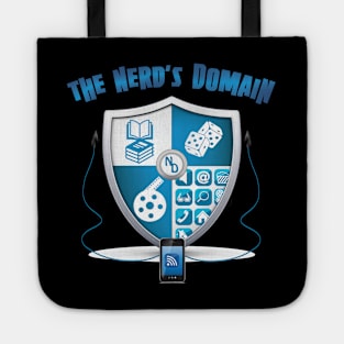 Nerd's Domain Shield with Wordmark Tote