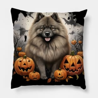 Halloween Keeshond Pillow