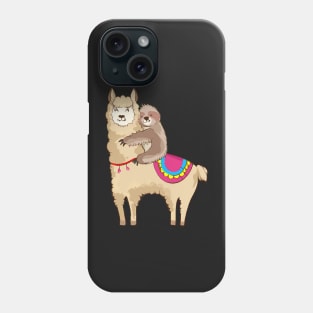 Sloth Riding Llama Hugging Animal Friends Phone Case